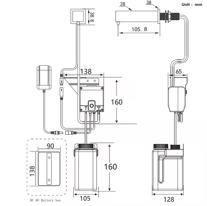 STF-SD032 Chrome Square Wall Mounted Soap Dispenser