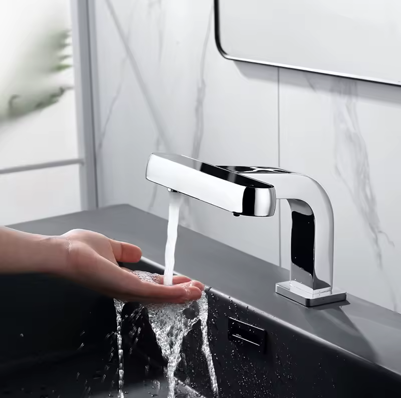 STF-010 Titanic Chrome Touchless Faucet and Sensor Soap Dispenser