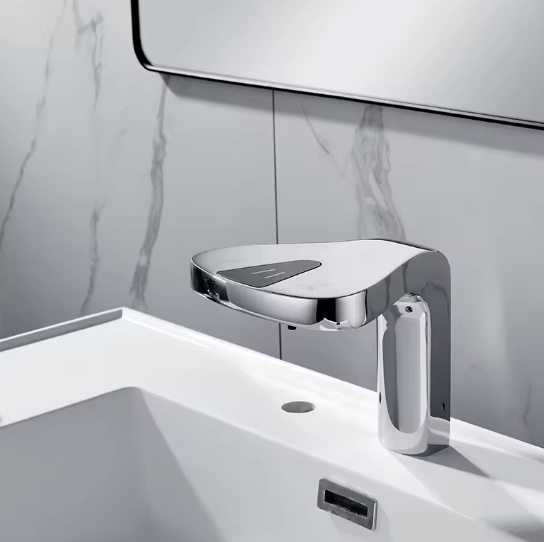 STF-011 Titanic Chrome Touchless Faucet and Sensor Soap Dispenser