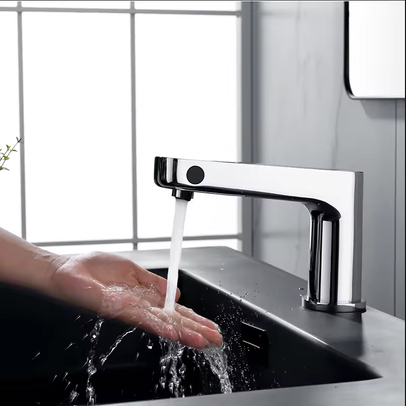 STF-009 Titanic Chrome Touchless Faucet and Sensor Soap Dispenser