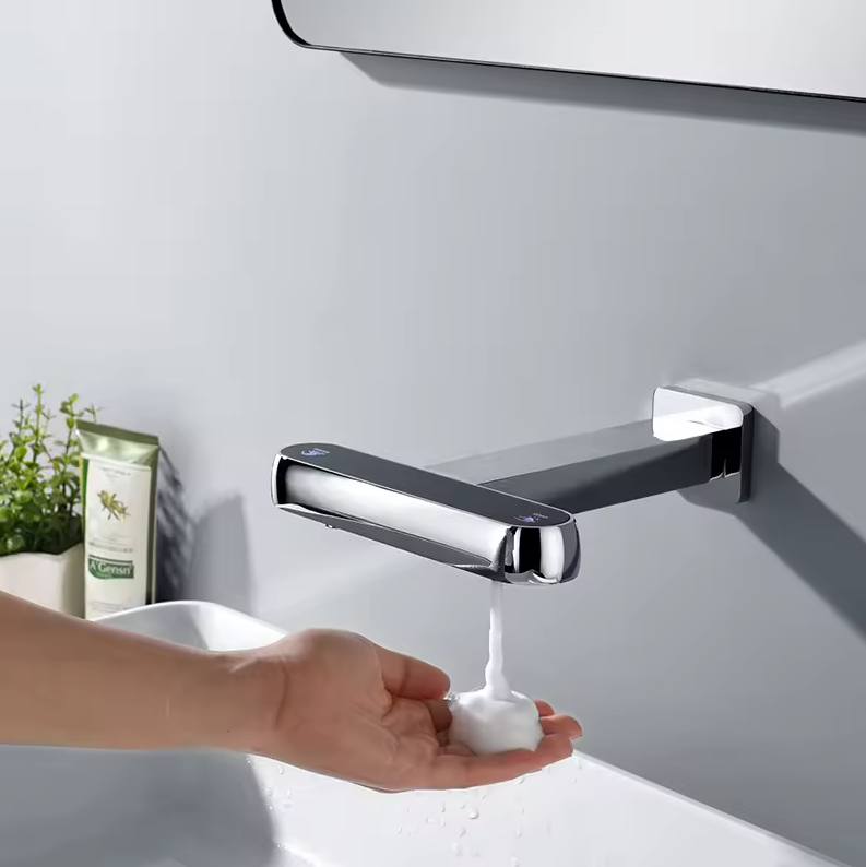 STF-012 Titanic Chrome Touchless Faucet and Sensor Soap Dispenser